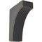 Ekena Millwork 3 1/2"W x 8"D x 10"H Clarksville Wood Vintage Decor Bracket, Black BKTWD04X08X10CVBL - alternate 1